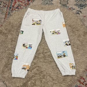 Disney Gray Cartoon Print Joggers